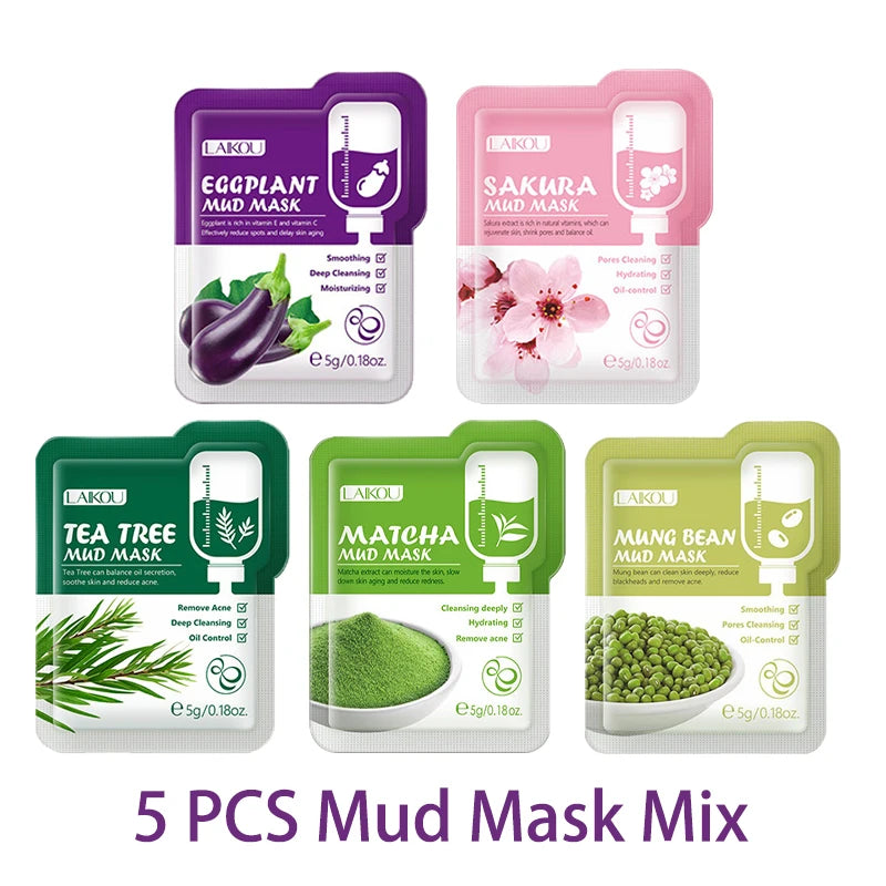 LAIKOU Sakura Sleeping Face Mask – Hydrating 5pcs Set Sleeping Face Mask Oasis Select mix-p