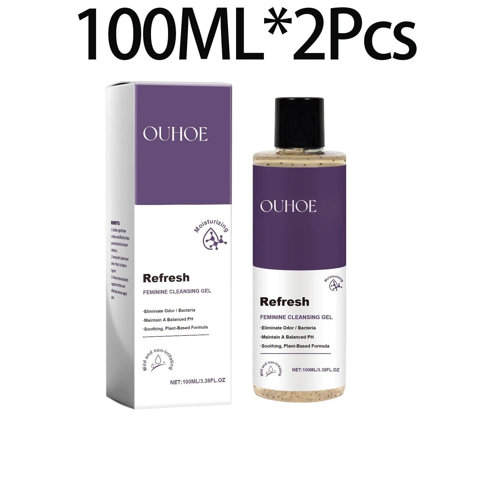 Feminine Wash Gel PH Balanced Long Lasting Moisturizing for Private Part Refreshing Cleansing Prevent Dryness Woman Healthy Care Oasis Select 100ml X 2boxed
