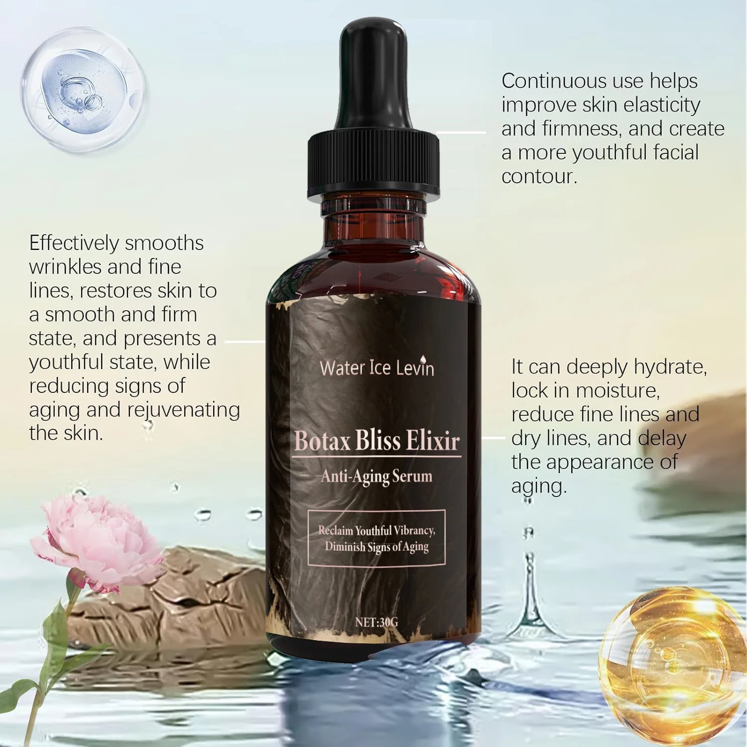 Botax Bliss Anti-Aging Serum – Retinol & Bee Venom Face Oil Anti-Aging Face Serum Oasis Select