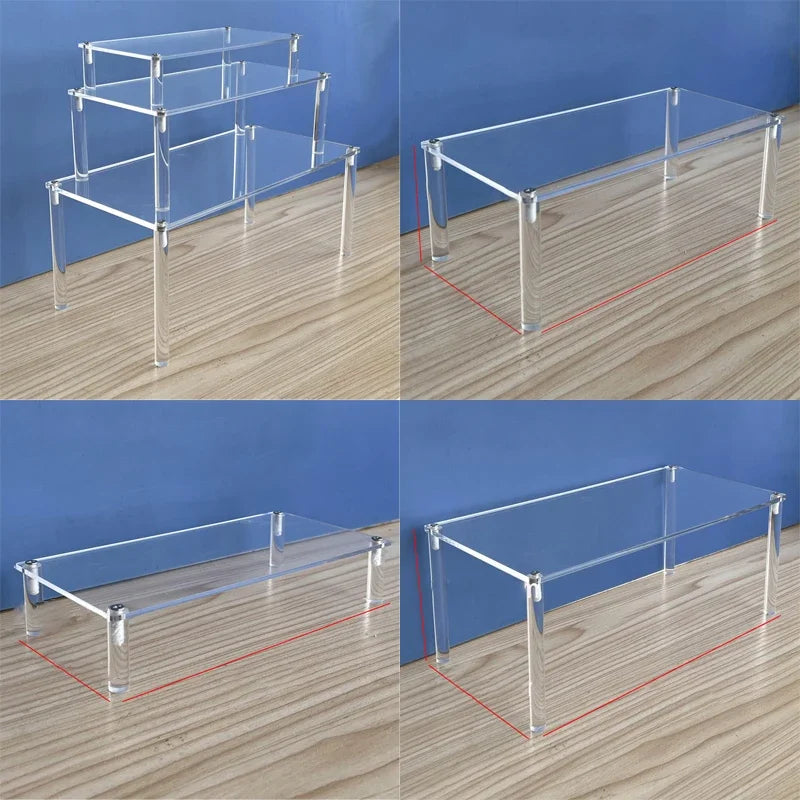 Transparent Acrylic Display Shelf | Multi-Use Storage Stand