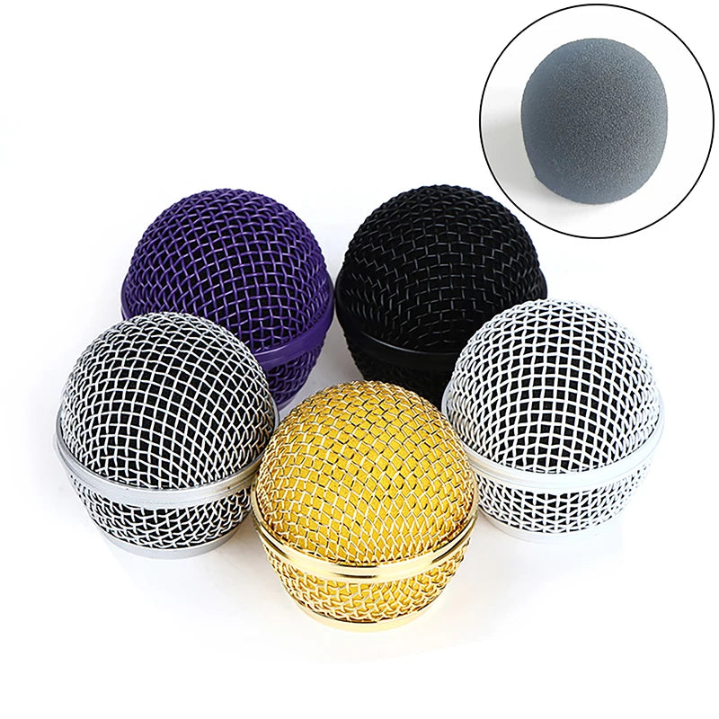 1pc For Shure SM58 Wireless Microphone Replacement Metal Microphone Grille Replacing Professional Party Mic Head Part Oasis Select