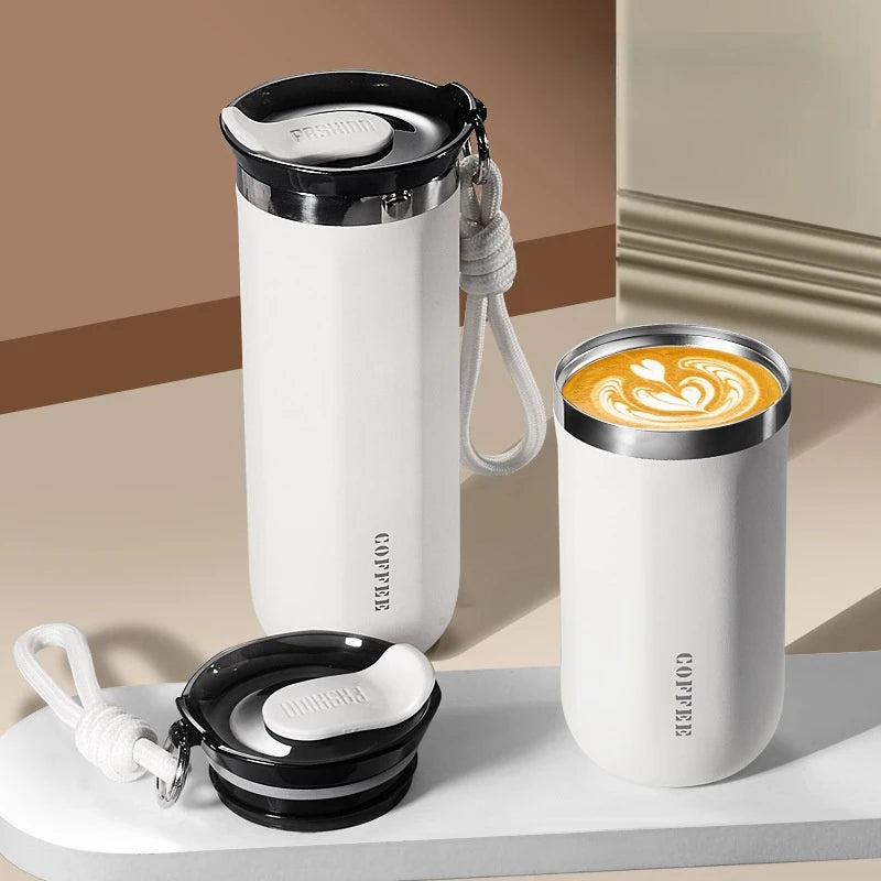 350/500ml Vacuum Insulated Coffee Mug, Double-wall Stainless Steel Travel Tumbler, Office Portable Cold Coffee Cup Gift Cup Oasis Select