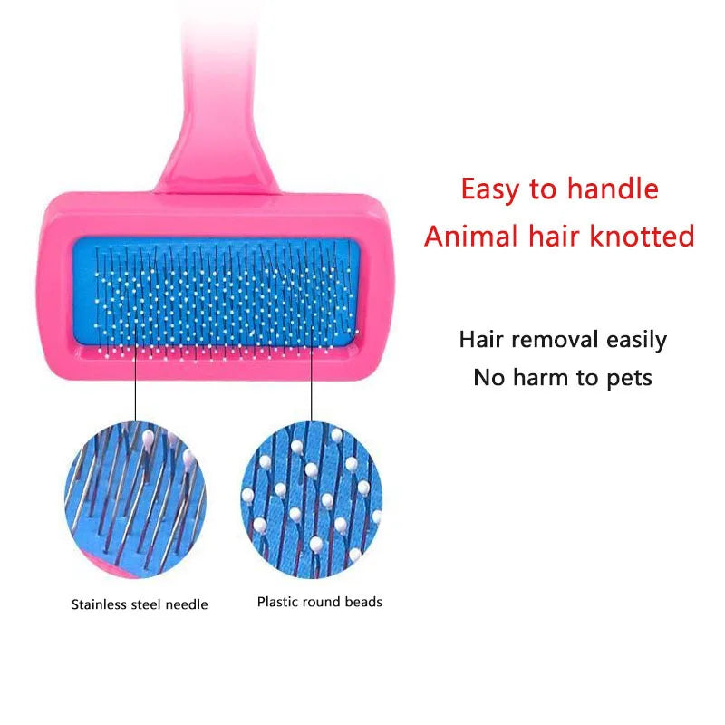 Rabbit Brush Pet Grooming Comb Dutch Pig Dogs Combs Dry Cleaning Brushes Guinea Pig Peines Pets Grooming Needle Comb for Rabbits Oasis Select