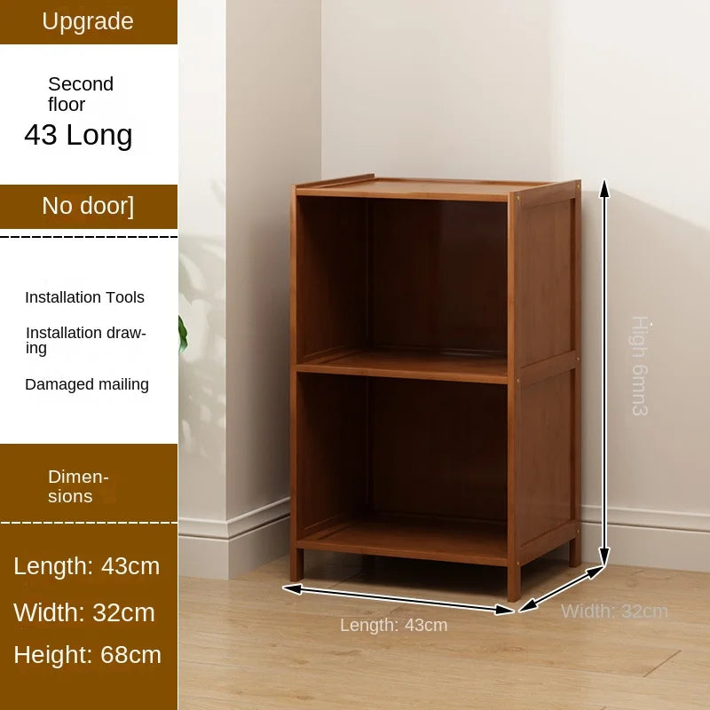 Bookcase with door, multi-layer storage rack, seam storage cabinet, living room display cabinet, bookshelf Oasis Select twolayers43cm