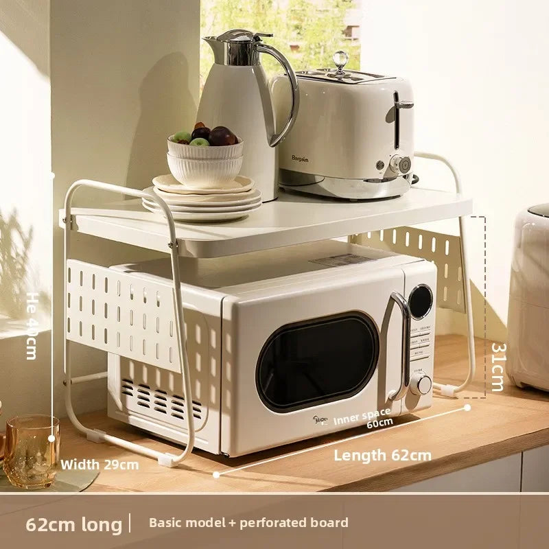 Multi-functional Stainless steel microwave oven rack, kitchen appliance countertop, pull-out storage shelf Oasis Select