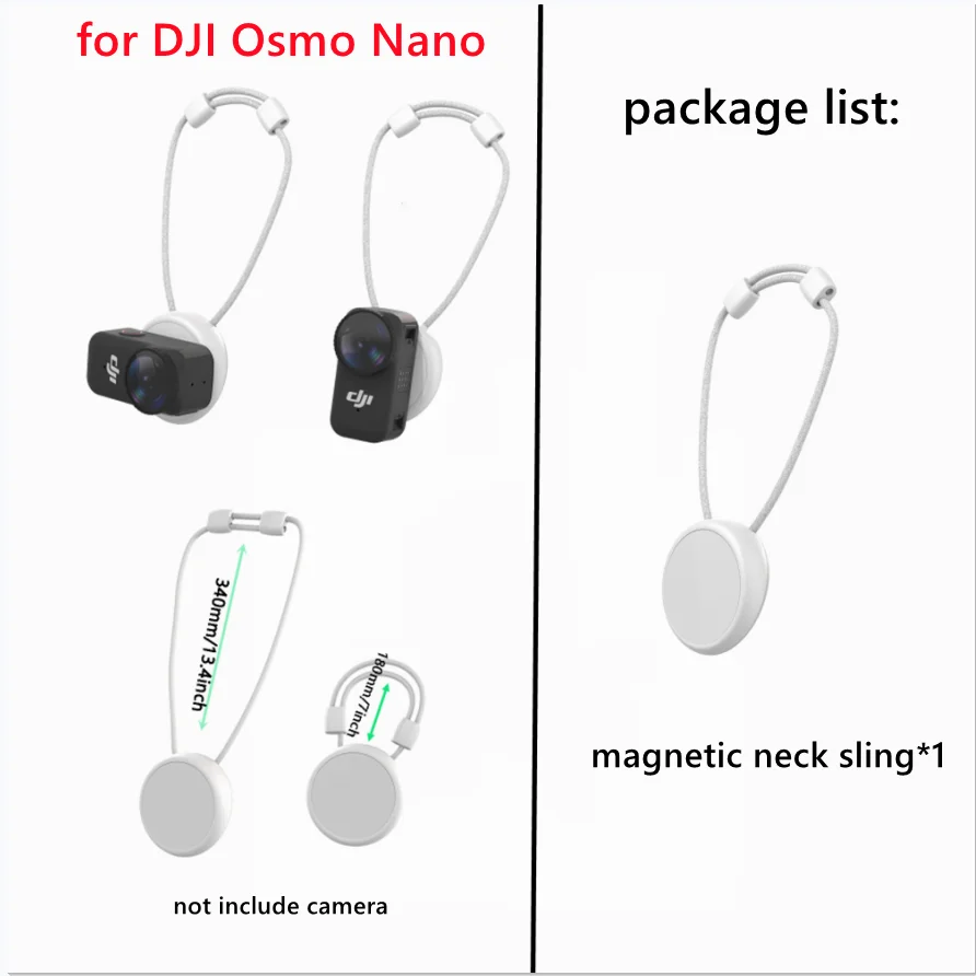 Magnetic Chest Neck Mount for Insta360 GO 3S/3/2 & DJI OSMO