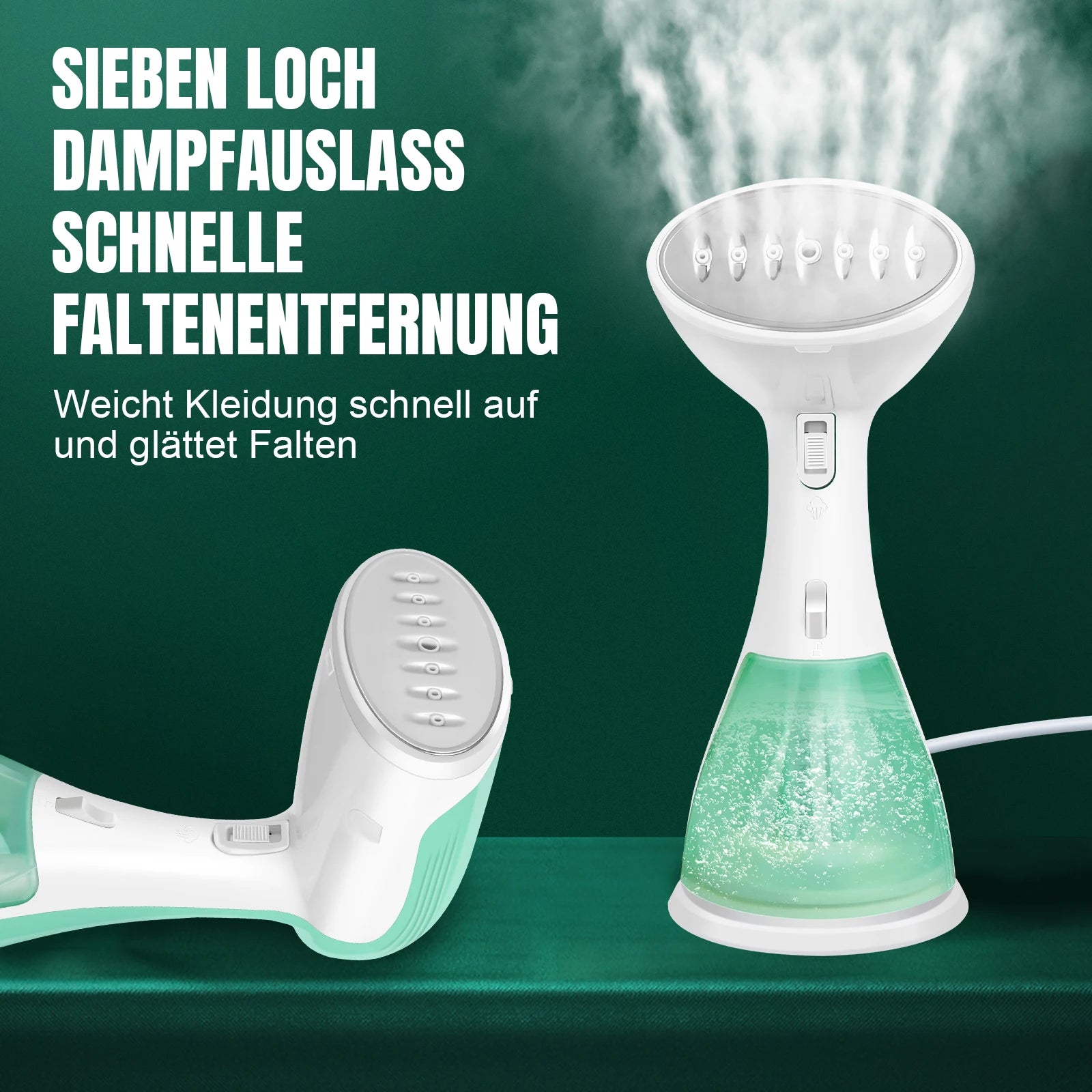 URGGU 1500W Handheld Garment Steamer – 30s Heat-Up Portable
