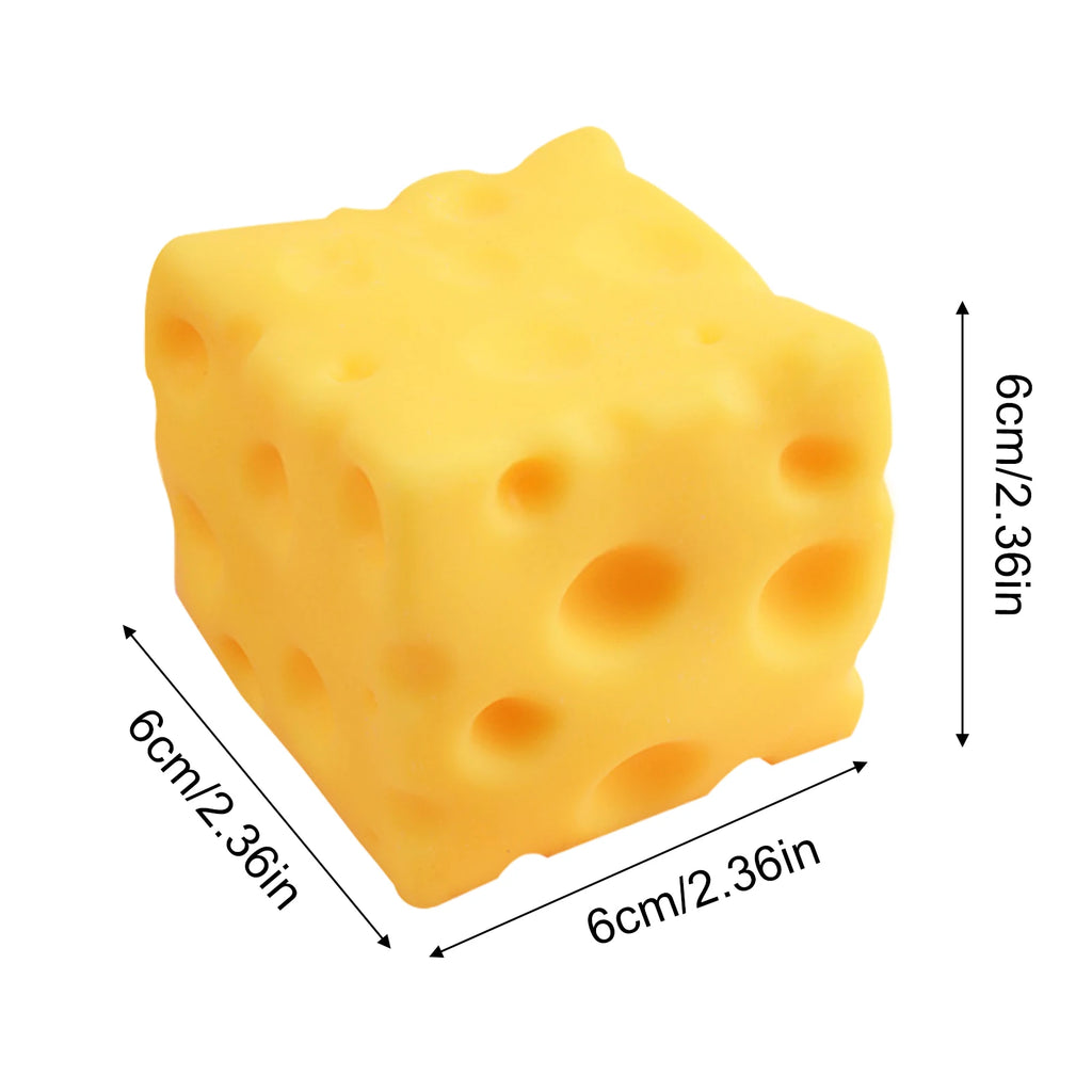 Squishy Cheese Cube Squeeze Toys Soft Butter Cheese Fidget Toy Slow Rebound Push Stress Relief Sensory Toy Stress Relief Oasis Select 6CM