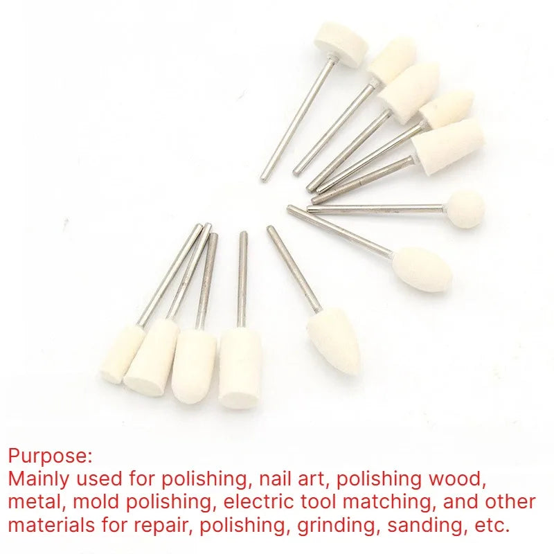 12pcs Rotary Polishing Burr Set Multi Shape Shank Buffing Heads For Metal Jewelry Fine Finishing Mini Rotary Grinder Matching Oasis Select