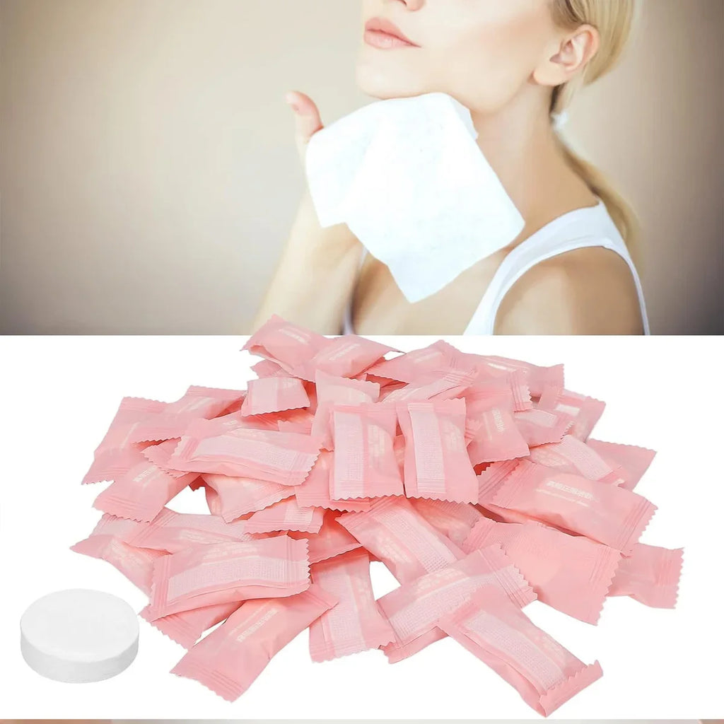 Compressed Towel Disposable Portable Face Towel Cotton Coin Tissue Suitable For Travel Camping Hiking Sports Beauty Salons Oasis Select