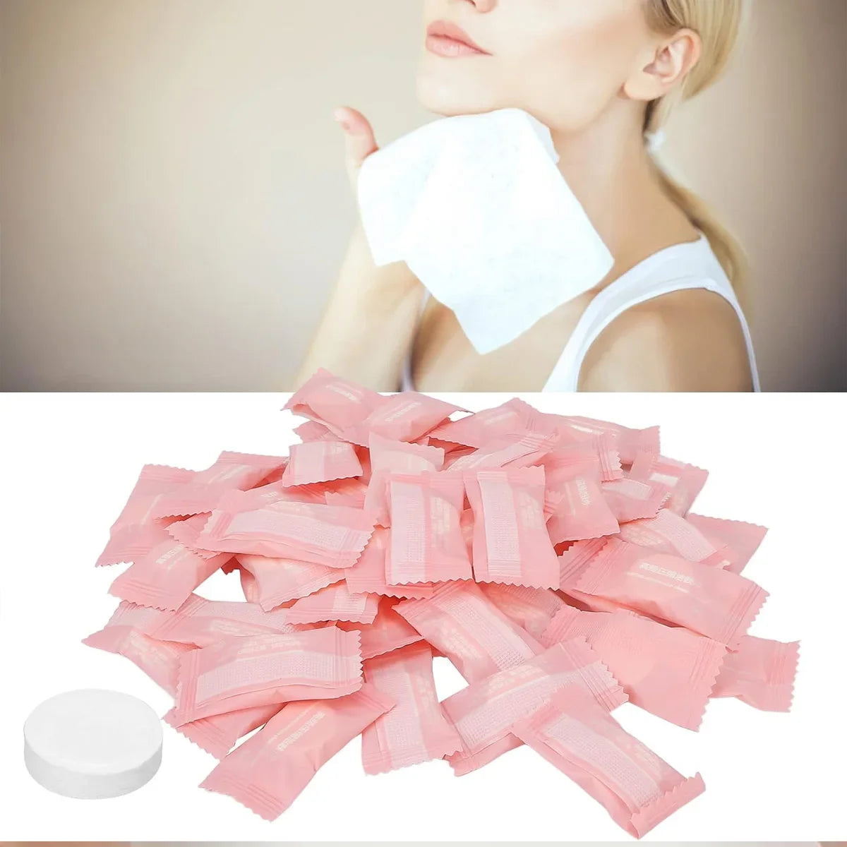 Compressed Towel Disposable Portable Face Towel Cotton Coin Tissue Suitable For Travel Camping Hiking Sports Beauty Salons Oasis Select