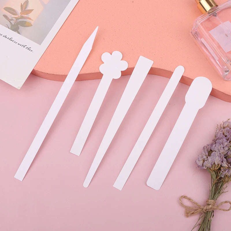 100pcs/lot Round Head Testing Aromatherapy Fragrance Perfume Essential Oils Test Tester Paper Strips Flower Shape Oasis Select