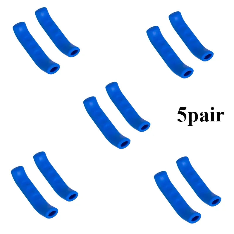 1/2/5pairs Bicycle Brake Handle Cover Silicone MTB Grip Gloves Anti Slip Bicycle Protective Equipment Bicycle Accessories Oasis Select 5pair Blue