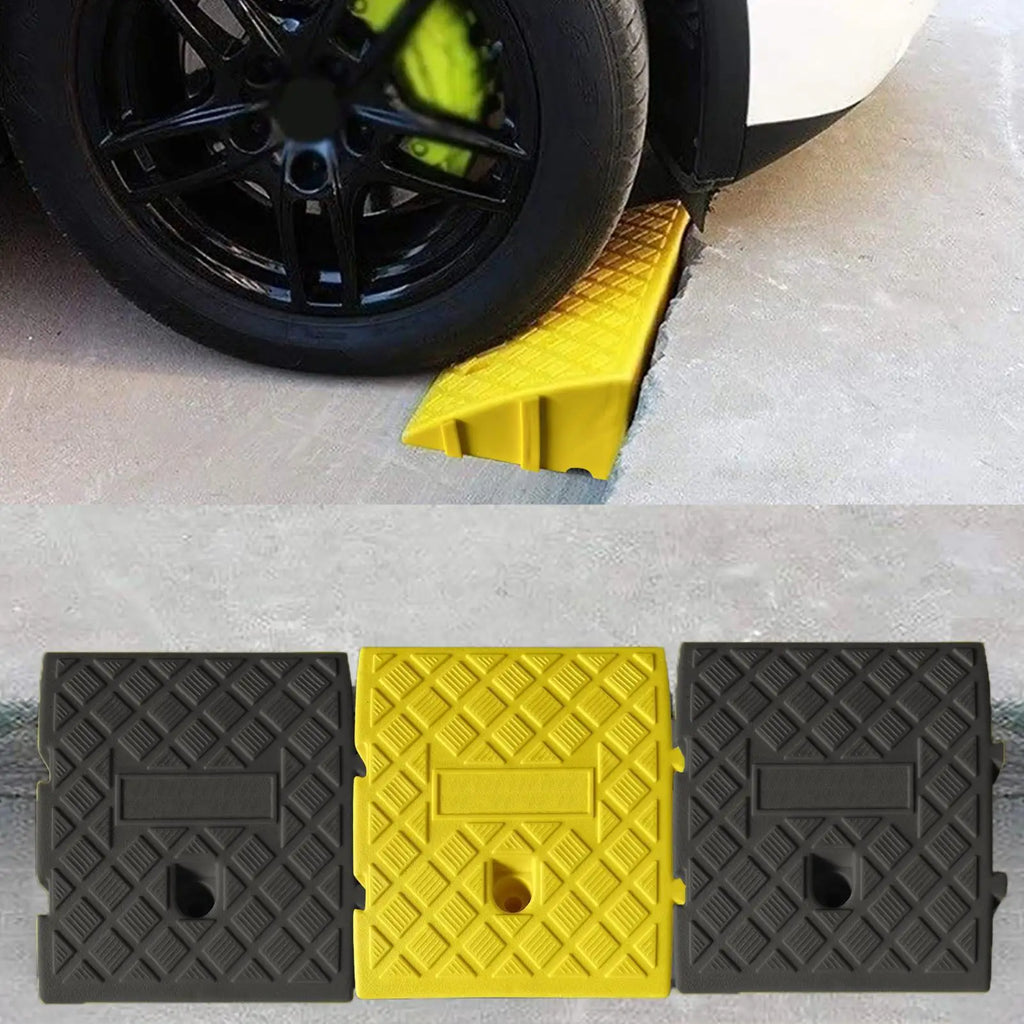 1PC Car Curb Ramps Portable Threshold Ramp Non-Slip Surface Durable Ramp For Car Motorcycle Wheelchair Scooter Pets Access Oasis Select