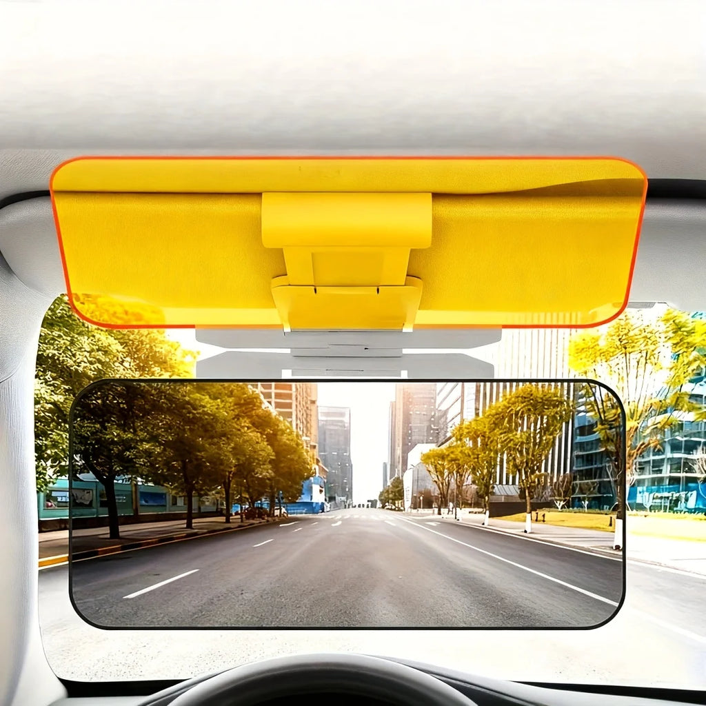 Dual Purpose Car Sun Visor - Day & Night Anti Glare Visor Extender with Night Driving Shield & UV Protection for SUVs, Trucks Oasis Select