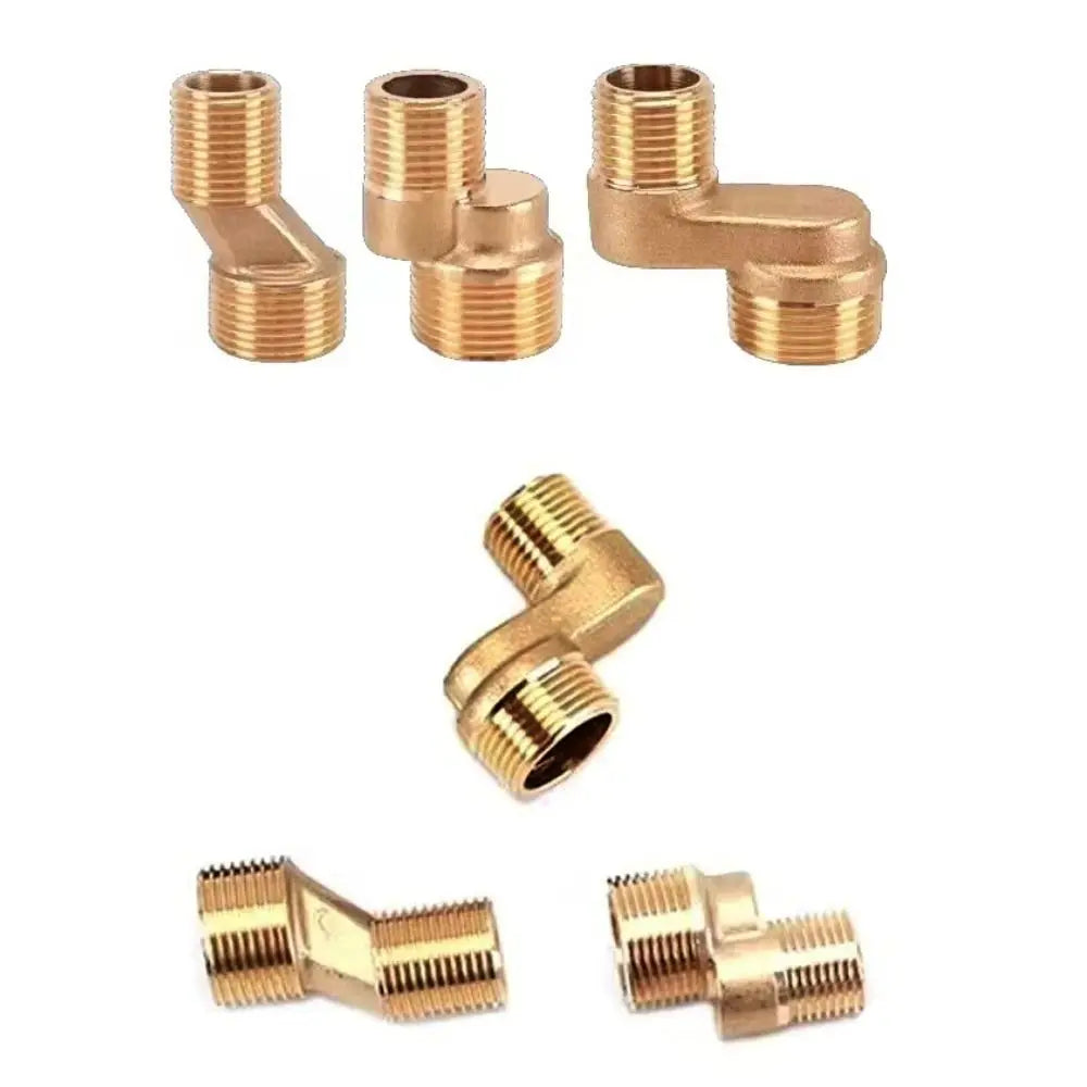 Copper Angled Curved Foot Angle Adjustment Thickened Shower Faucet Adapter Wall Mounted Lengthened Eccentric Screw Corner Oasis Select