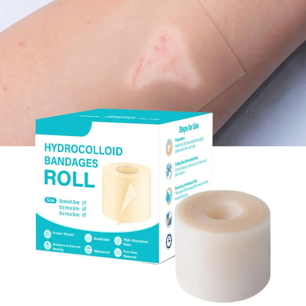 Hydrocolloid Roll Wound Care Bandage For Wet Healing Self-Adhesive Invisible Cuttable Waterproof Patch For Pressure Sores Oasis Select