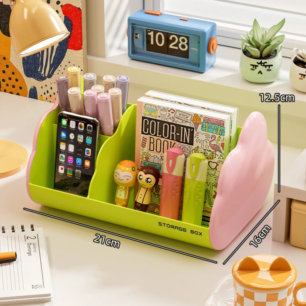 Cloud-Shaped Desk Organizer | Multi-Compartment Storage Box