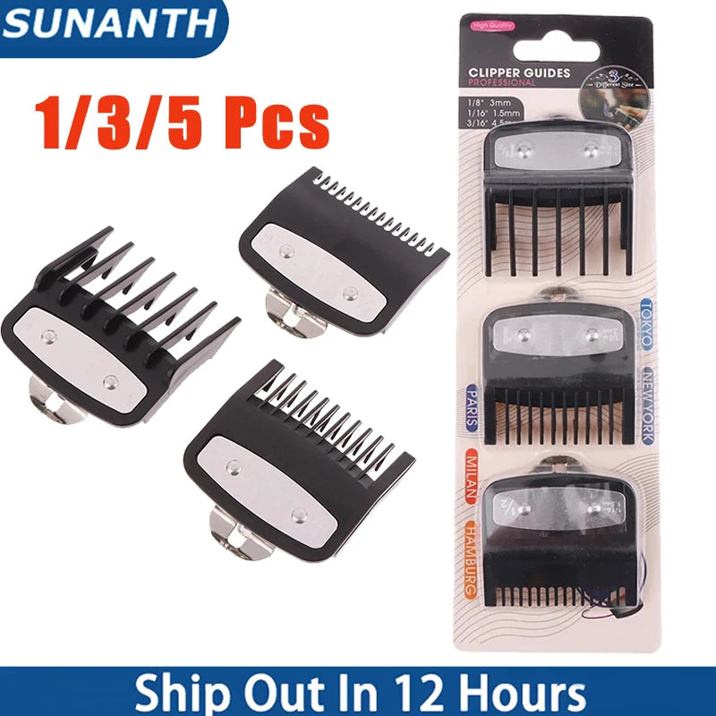 1/3/5Pcs Hair Clipper Guards Guide Combs Trimmer Styling Tools Attachment Compatible 1.5mm 3mm 4.5mm Oasis Select