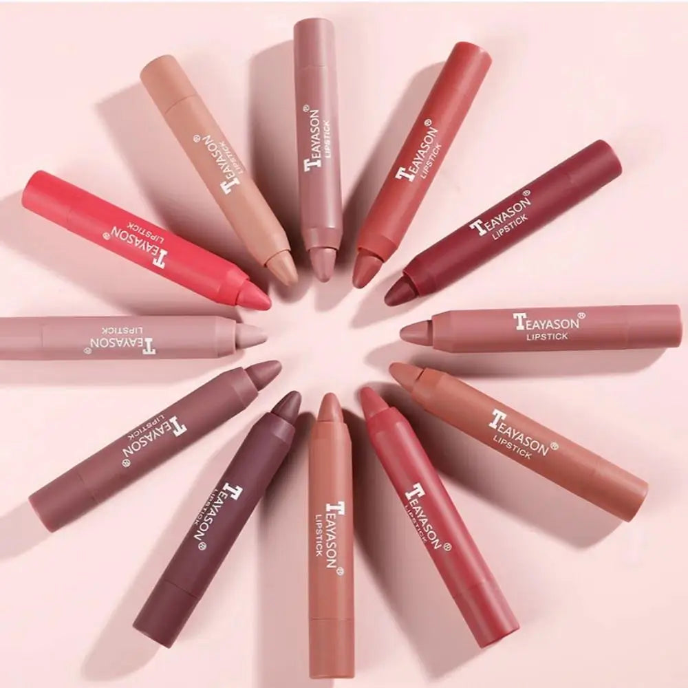 TEAYASON Matte Lipstick Set 3-Piece Waterproof Velvet Nude & Red