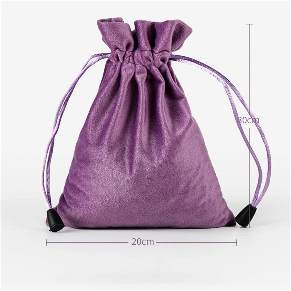 1 Pcs 6 Sizes Bags Linen Drawstring Gift Bag Pouches Cloth Christmas Bag Jewelry Bag Drawstring Pouches Large Velvet Bags Oasis Select Purple-20x30cm Other