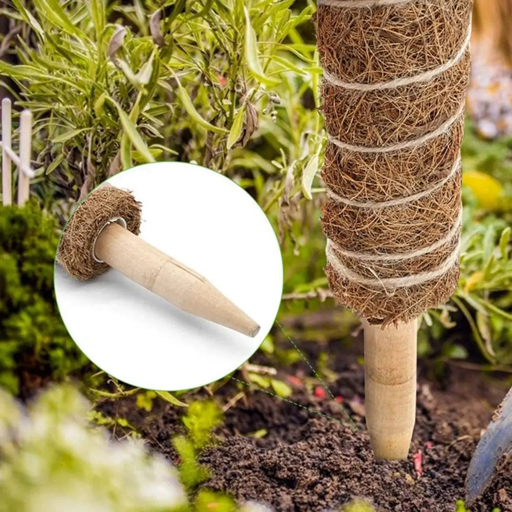 Durable 30/40/50cm Moss Pole Sturdy Stackable Coir Totem Poles Easy To Install Non-damaging Plant Climbing Column Cage Home Oasis Select