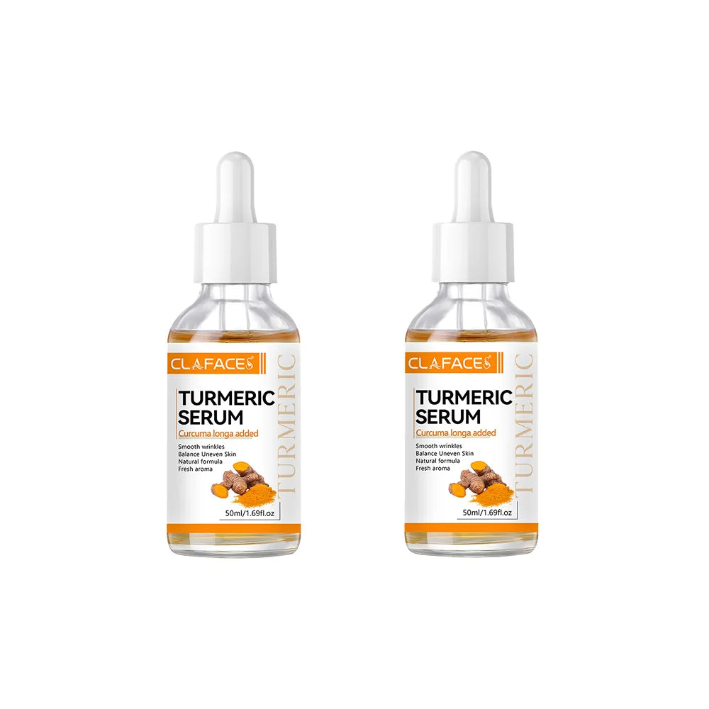 Moisturizing Face Serum Turmeric Essential Oil Lift Brighten Firming Skin Smooth Anti-aging Lighten Spots Face Care Essence Oasis Select 50ml-2PCS