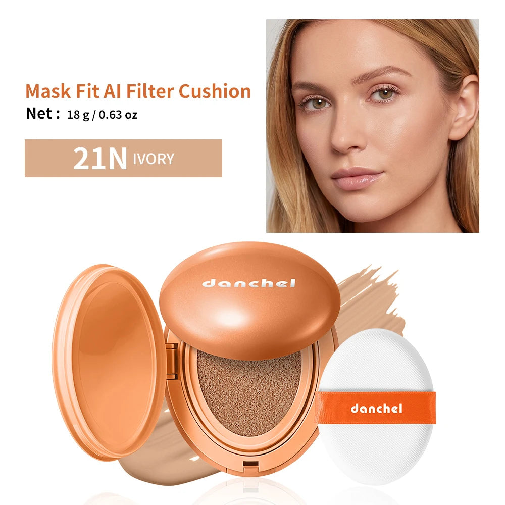 Lakerain Suncreen Cushion Foundation Waterproof Long-lasting Full Coverage Concealer Semi-matte Finish Natural Makeup Cosmetic Oasis Select 21N