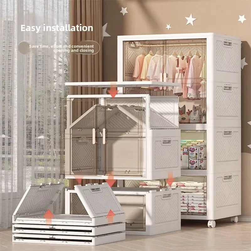 Multi-functional Wardrobe baby clothes storage box household large-capacity locker Oasis Select