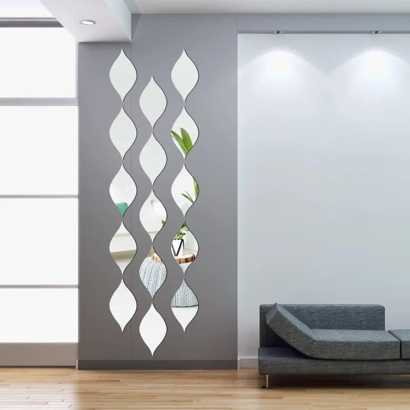 Acrylic Mirror Wall Sticker Self-adhesive Soft Mirror Without Punching Decorative Mirror Household Bathroom Makeup Mirror Oasis Select