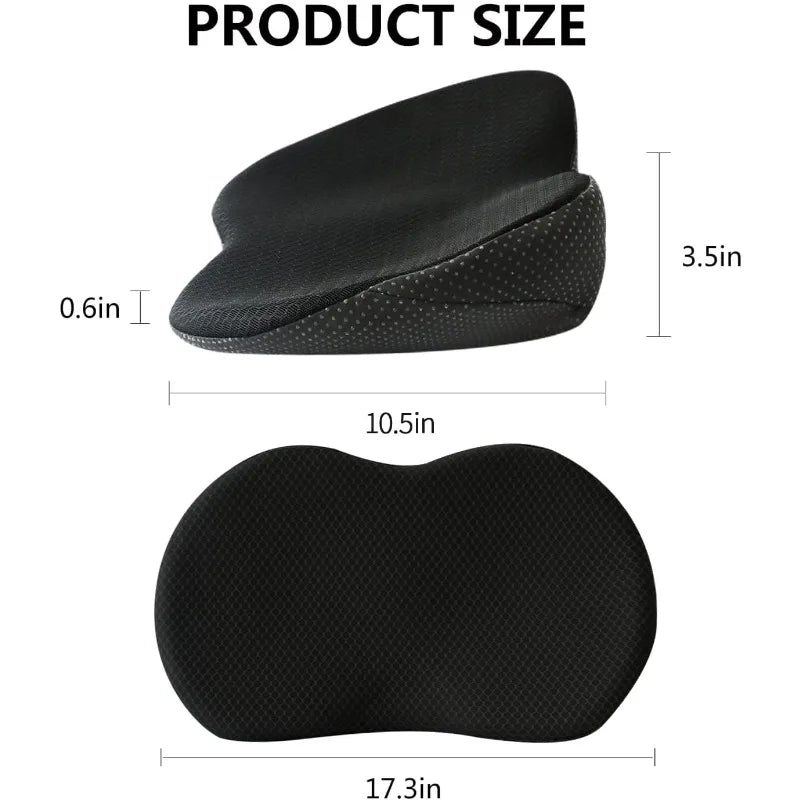 Memory Foam Car Seat Cushion – 2-in-1 Sciatica & Lower Back Pain Relief