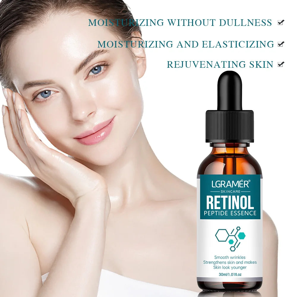 Retinol Anti-Wrinkle Essence Pure Hyaluronic Acid Facial Serum Anti Wrinkle Aging Face Lift Tightening Reduce Eye Finelines New Oasis Select