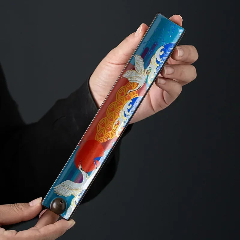 Ceramic Enamel Line Incense Burner Incense Insert Creative Tea Ceremony for Antique Lying Incense Burner Holder Oasis Select