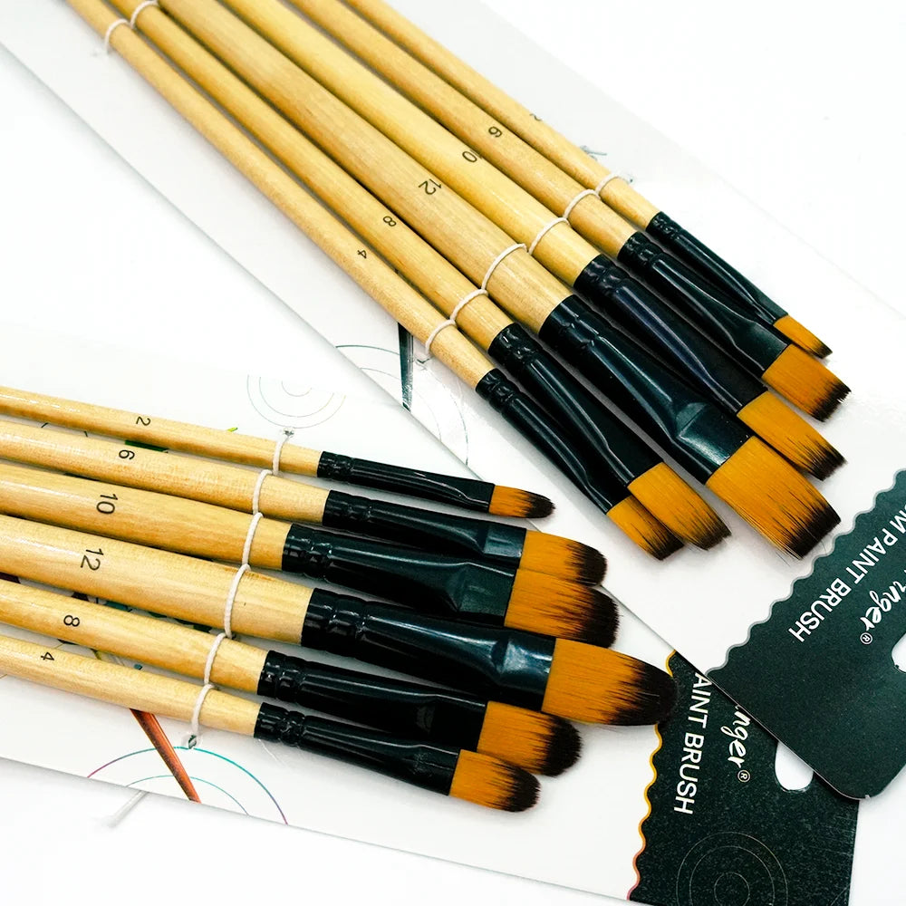 Paint Brushes Set - 6/24pcs Paint Brushes, Art Painting for Acrylic Watercolor Gouache Oil & Face Painting, Models, Figurine and Oasis Select