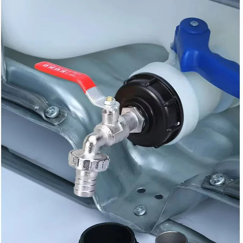 IBC Tank Tap Adapter S60 Coarse Thread to 1/2" & 3/4" Connector IBC Tank Adapter Oasis Select
