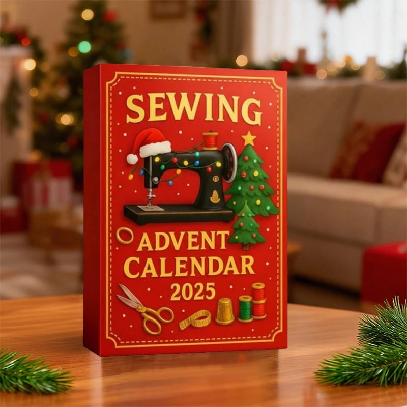 Sewing Advent Calendar 2025, 24-Day Christmas Countdown Surprise Box, 2D Acrylic Festive Hanging Decoration Oasis Select