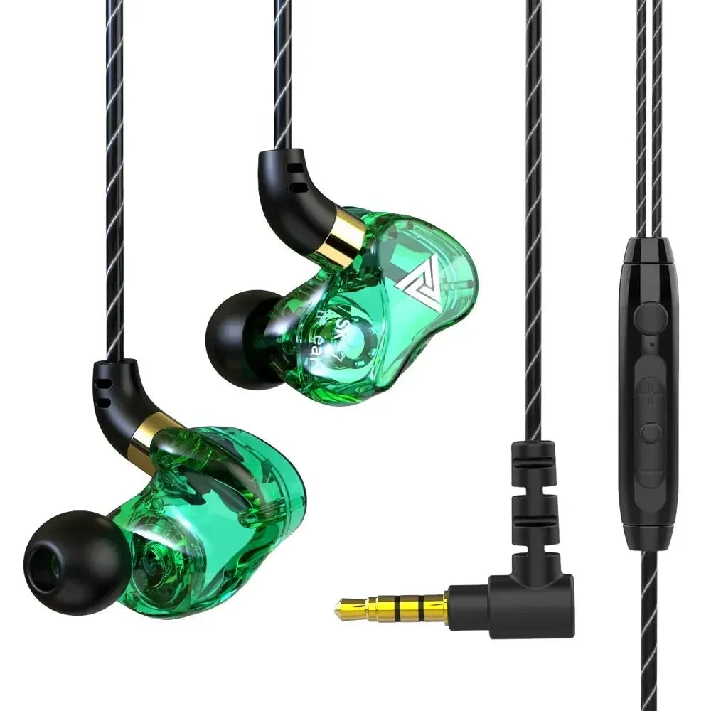 High Quality HiFi Wired Earphone Gaming Specific Headphones Bass Stereo Noise Cancelling Headset 3.5MM In Earbuds Ear With Mic Oasis Select Green