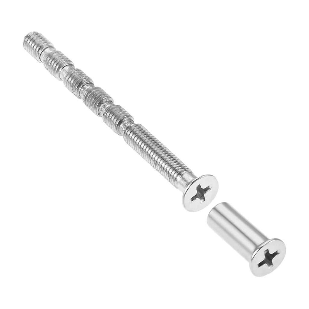 10 Sets Iron Cuttable Bamboo Screws Suitable for Furniture Hardware Door Handles,rosettes and Eye Bolts M5*60mm and Nuts M5*17mm Oasis Select