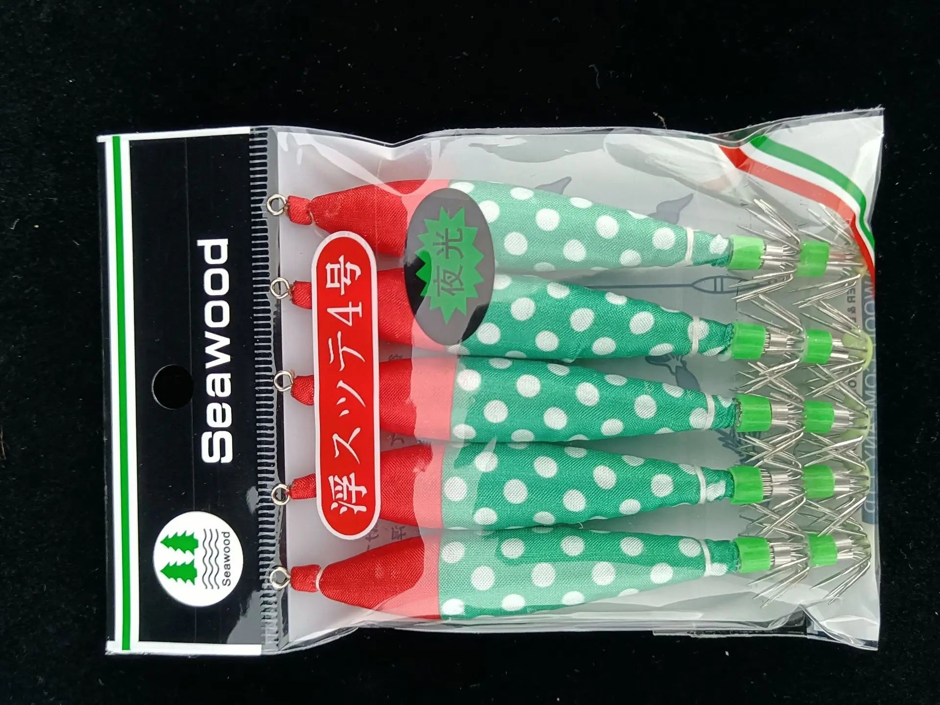 5pcs multi-color strong luminous squid needle 4.0 # octopus hook squid needle lure bait Oasis Select 4