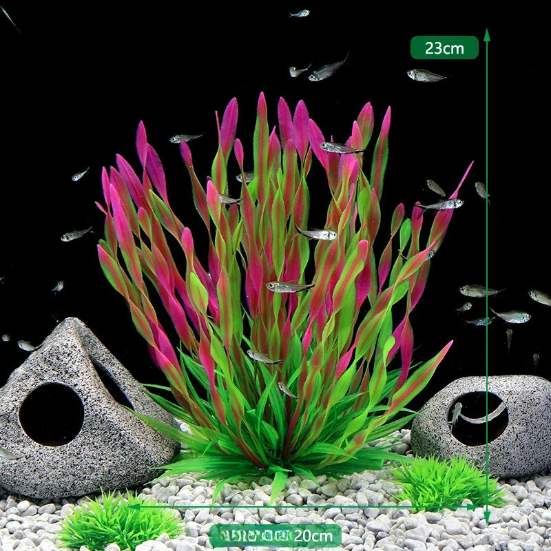 Plastic Aquarium Plants Fish Tank Decorations Artificial Seaweed Water Grass Underwater Plants for Aquarium Ornament Oasis Select