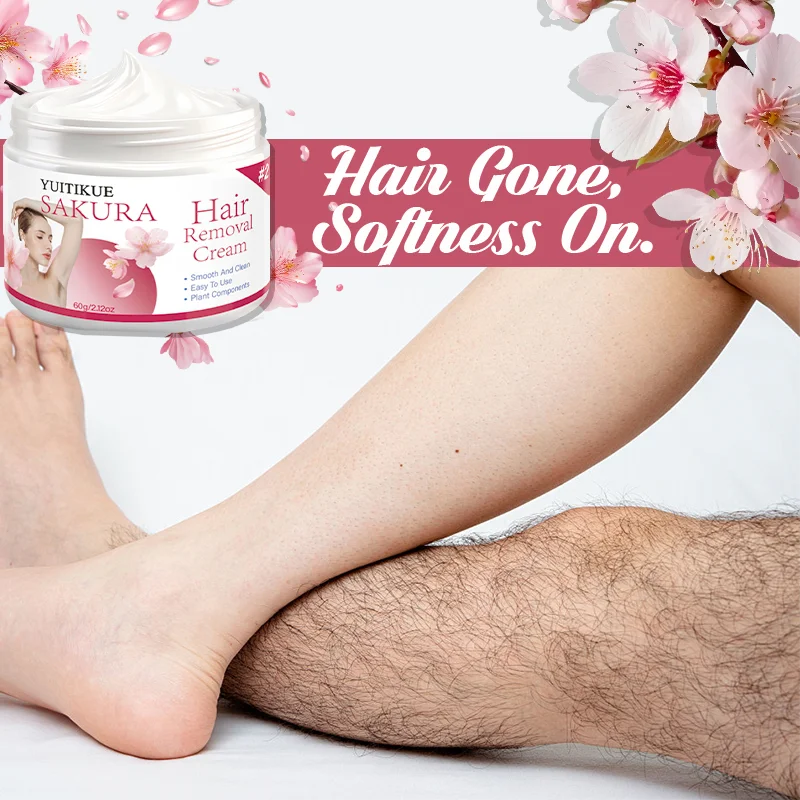 YUITIKUE Sakura Hair Removal Cream – Gentle Plant Formula 60g