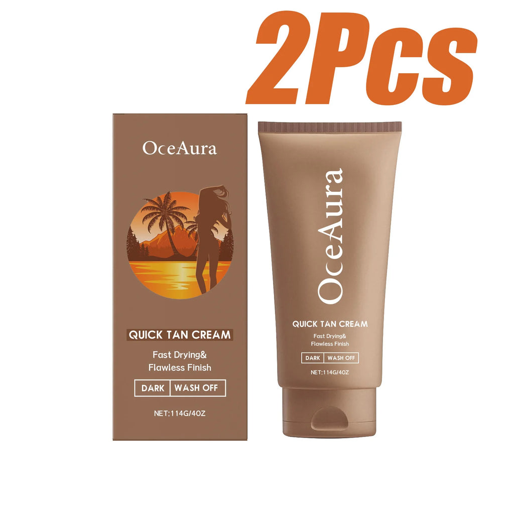 Body Self Tanning Cream Natural Bronzing Self Tanning Lotion with Moisturizing & Nourishing Oils Healthy Glow Sunless Tanner Oasis Select 2 x 114g Boxed