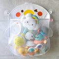 Mesh Baby Bath Toy Storage Bags Sucker Design Baby Bath Organizers for Bathtub Toys Cartoon Animal Cloth Sand Toys Storage Net Oasis Select WHITE