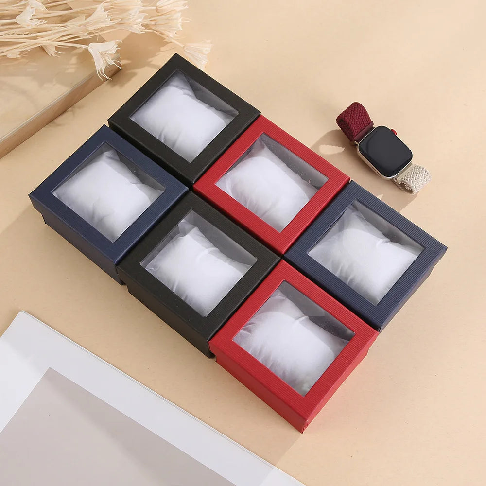 Pinstripe Transparent Watch Box | Jewelry Storage Gift Case