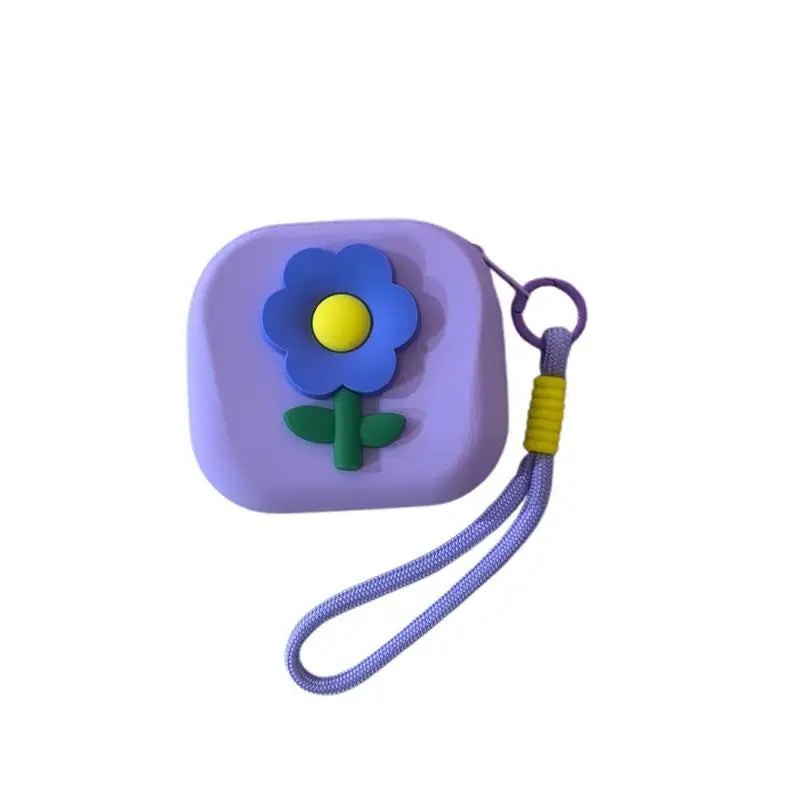 Flower Silicone Mini Wallet & Coin Purse with Lanyard | Waterproof