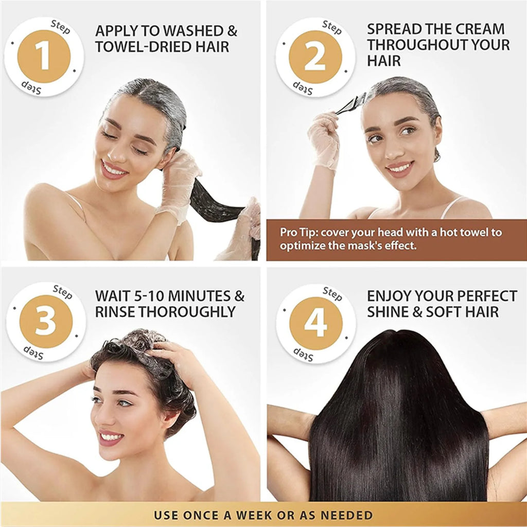 Collagen Keratin Hair Mask – Repair Frizz & Moisturize (100g) Keratin Hair Mask Oasis Select