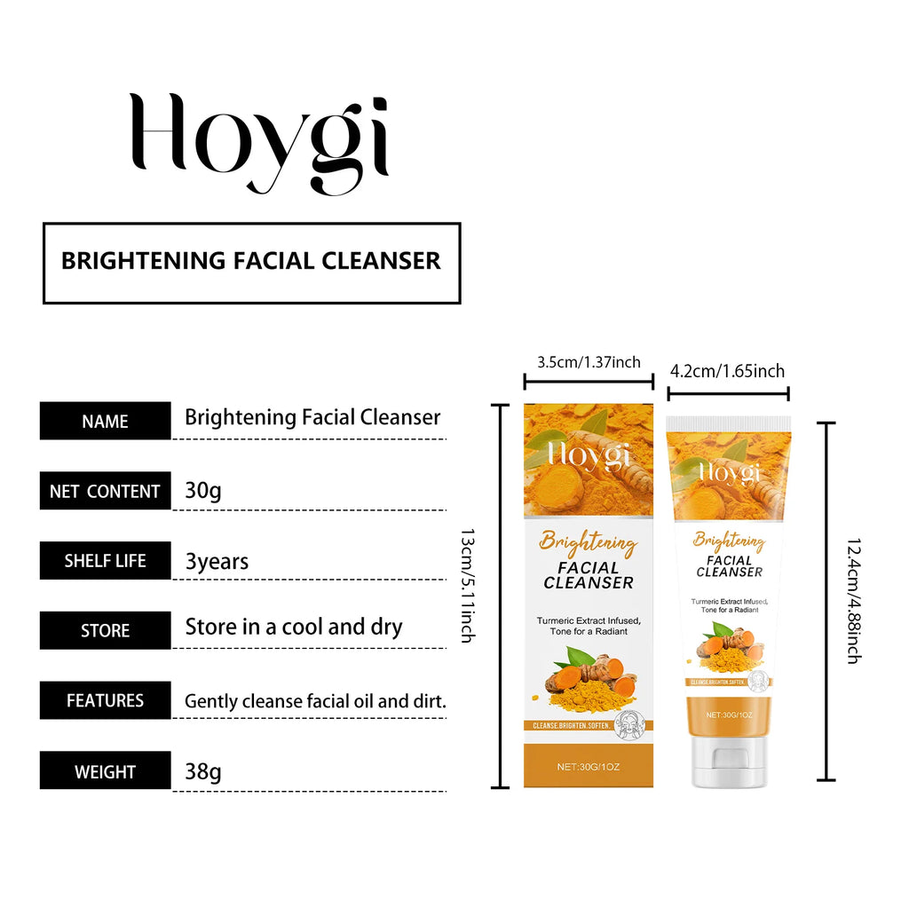 Hoygi Turmeric Brightening Skincare Set – Cream & Cleanser Brightening Skincare Set Oasis Select Facial Cleanser