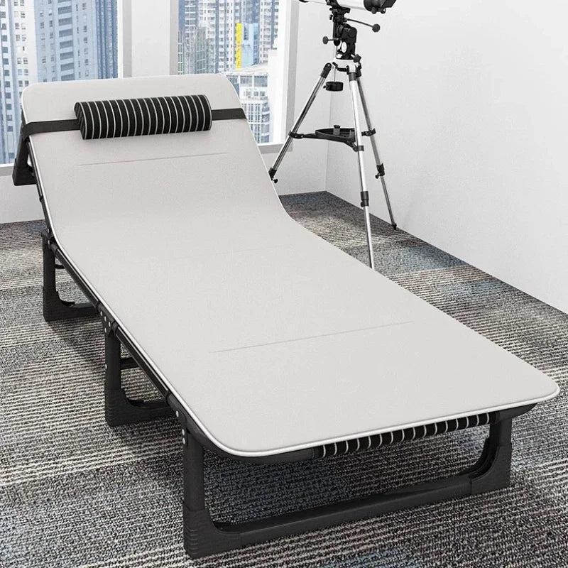 Folding bed single household simple lunch break office adult march outdoor small bed escort recliner sturdy and durable Oasis Select