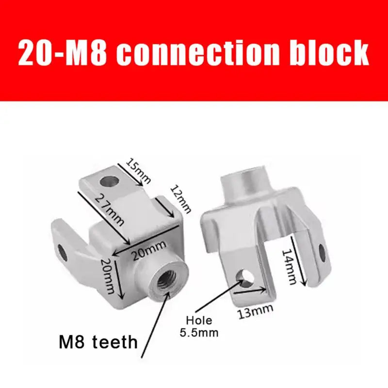 Aluminum Caster Bracket for 3030 4040 4545 Profile M8 M10 M12
