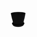 8pcs/set Candy Color Flower Pot Plastic Round Plant Pot with Tray with Drainage Holes Succulent Plant Pots Balconies Planting Oasis Select Black